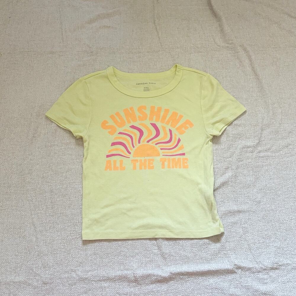 yellow graphic t-shirt